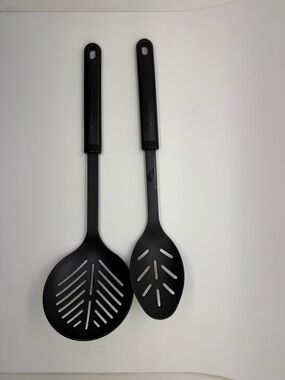 Calphalon Nylon set 2 Slotted Spoons Safe to 400 Degrees 14” Long